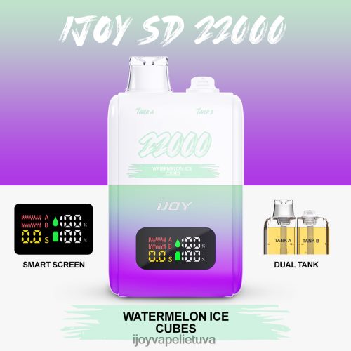 iJOY Vape Review - iJOY SD 22000 vienkartiniai ZH0PLZ159 arbūzų ledo kubeliai